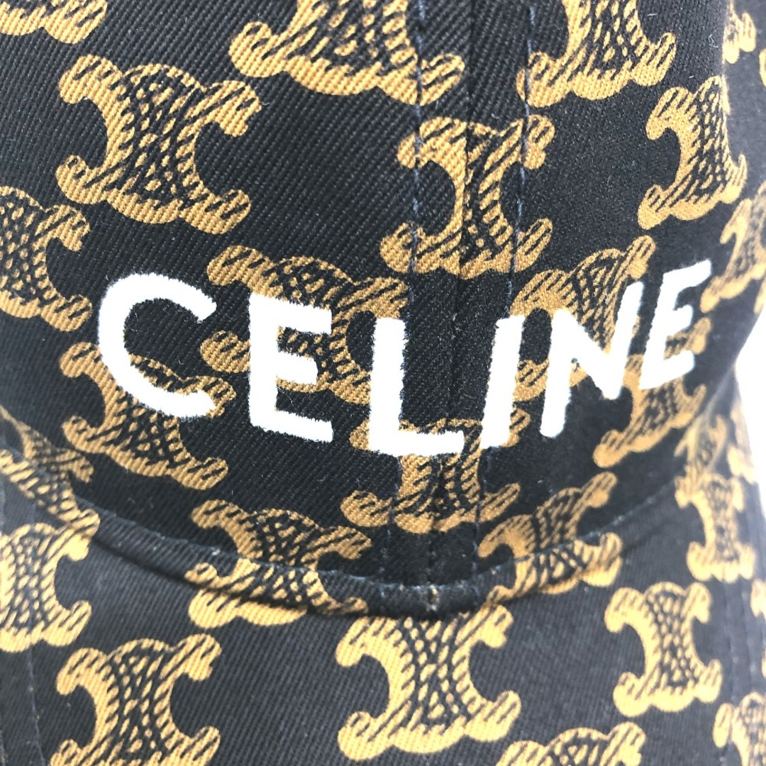 celine(セリーヌ)のセリーヌ CELINE 帽子 2AUA1731O ロゴ トリオンフ ベースボールキャップ キャップ コットン ブラック/ブラウン レディースの帽子(キャップ)の商品写真