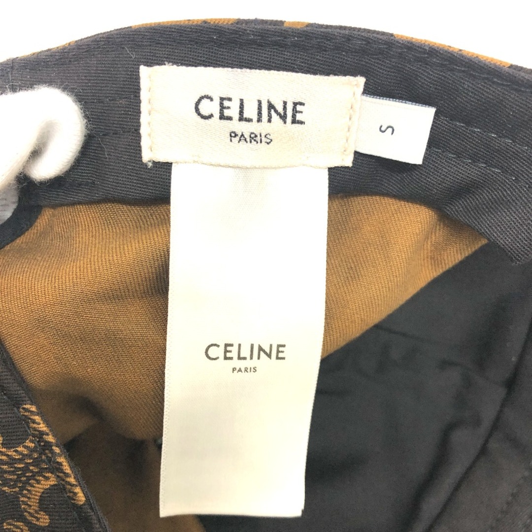 celine(セリーヌ)のセリーヌ CELINE 帽子 2AUA1731O ロゴ トリオンフ ベースボールキャップ キャップ コットン ブラック/ブラウン レディースの帽子(キャップ)の商品写真