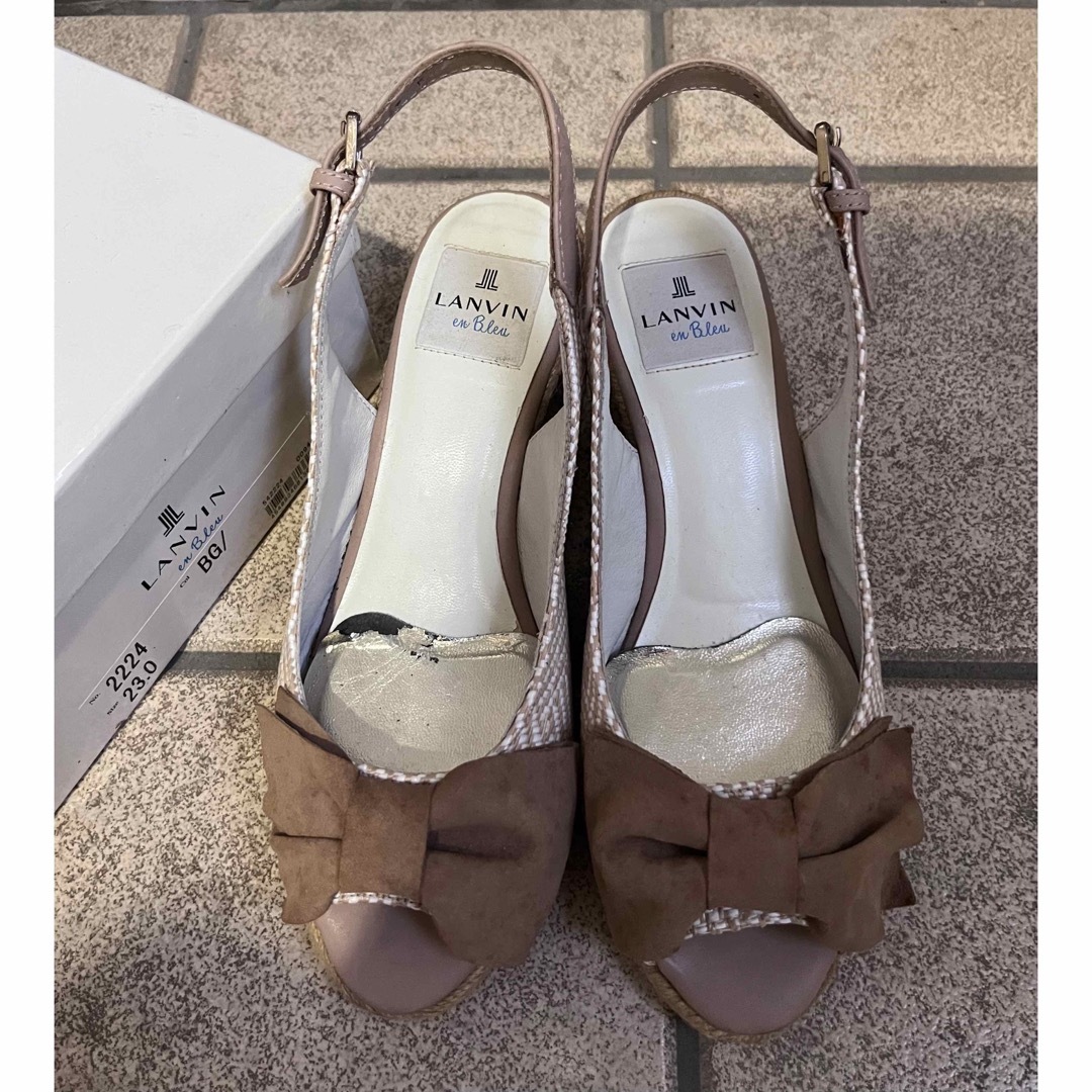 ランバン　サンダル　LAVVIN 靴　ウェッジソール レディースの靴/シューズ(サンダル)の商品写真