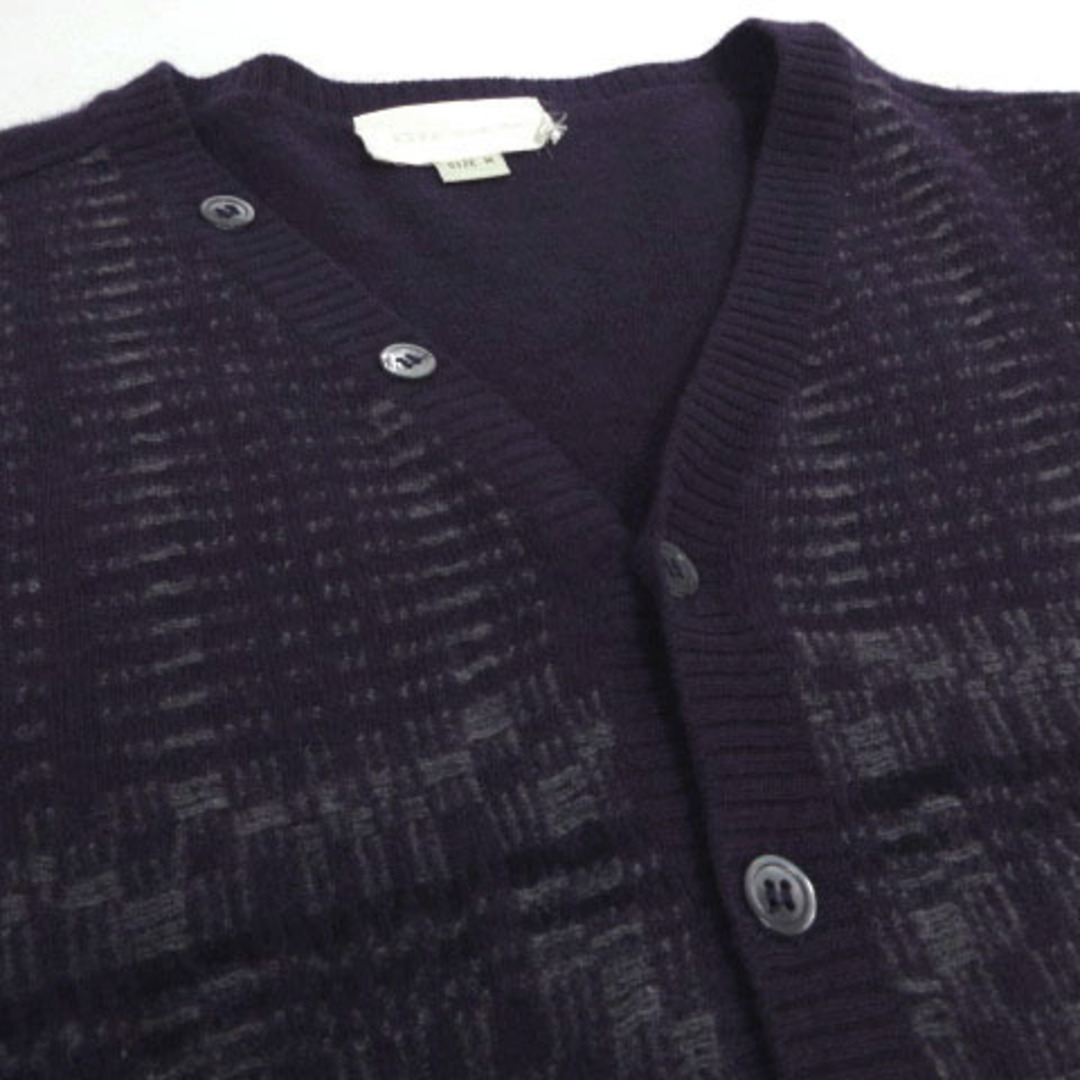DIESEL(ディーゼル)のDIESEL ニット セーター ヘンリーネック ウール 総柄 紫 グレー M メンズのトップス(ニット/セーター)の商品写真