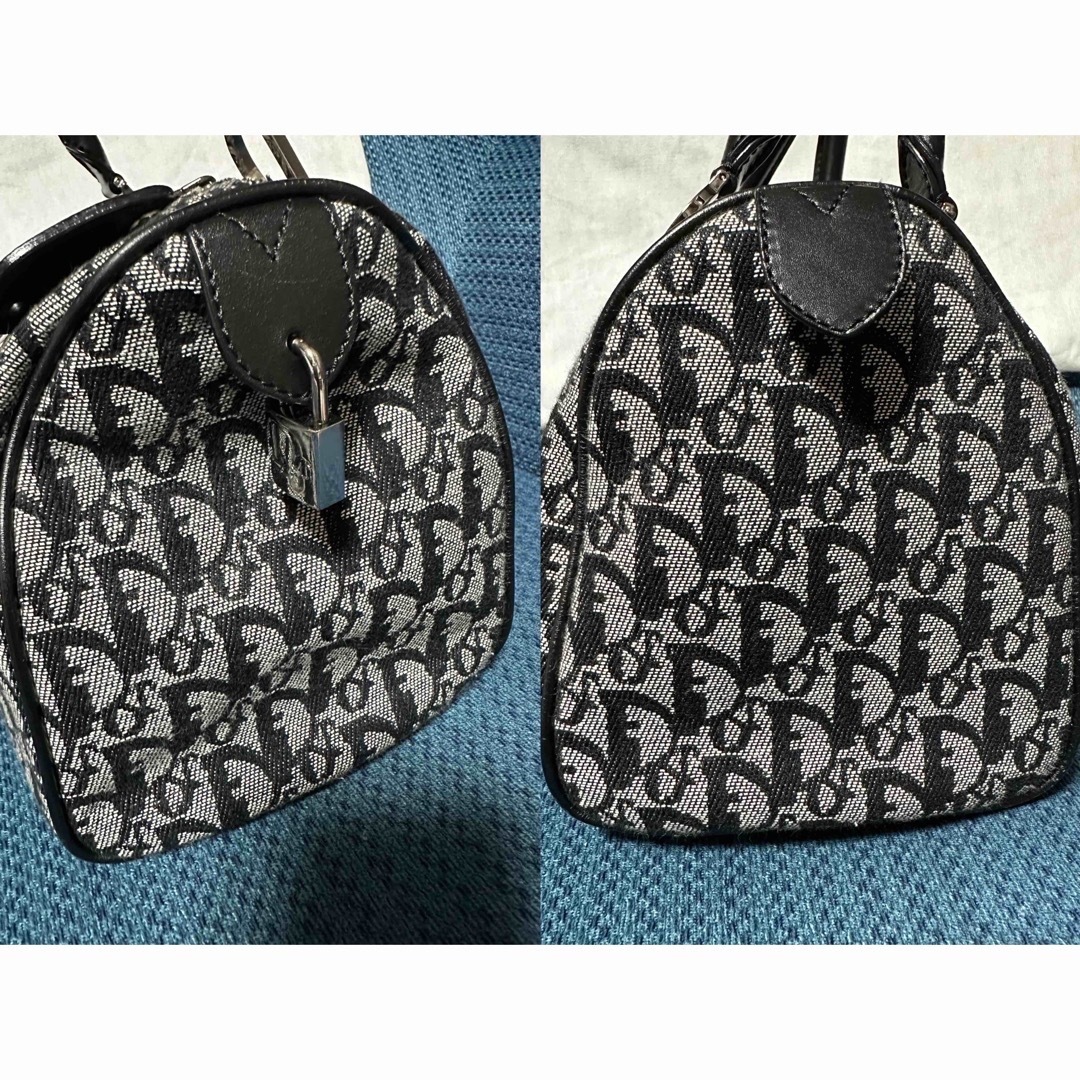 極美品☆クリスチャンディオール トロッター柄ボストンバッグ ブラック