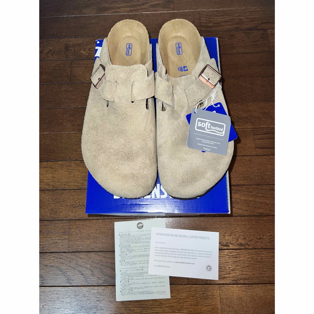 BIRKENSTOCK BOSTON SFB Suede トープ 43 28cmサンダル