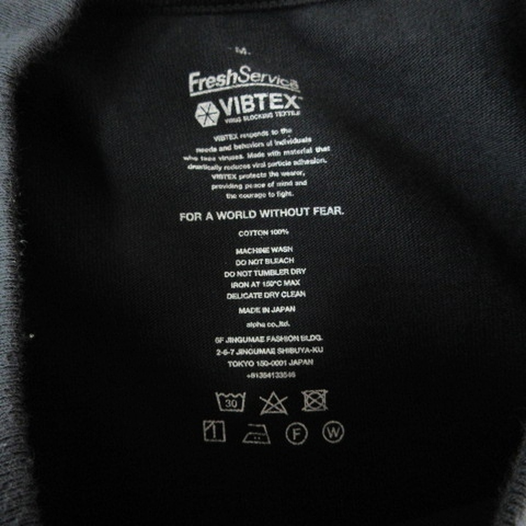 フレッシュサービス VIBTEX コラボ Tシャツ 半袖 ダークグレー M 3