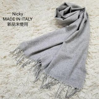 ニッキー(NICKY)の新品Nickyイタリア製カシミヤグレンプレイドチェックマフラーUA別注(マフラー)