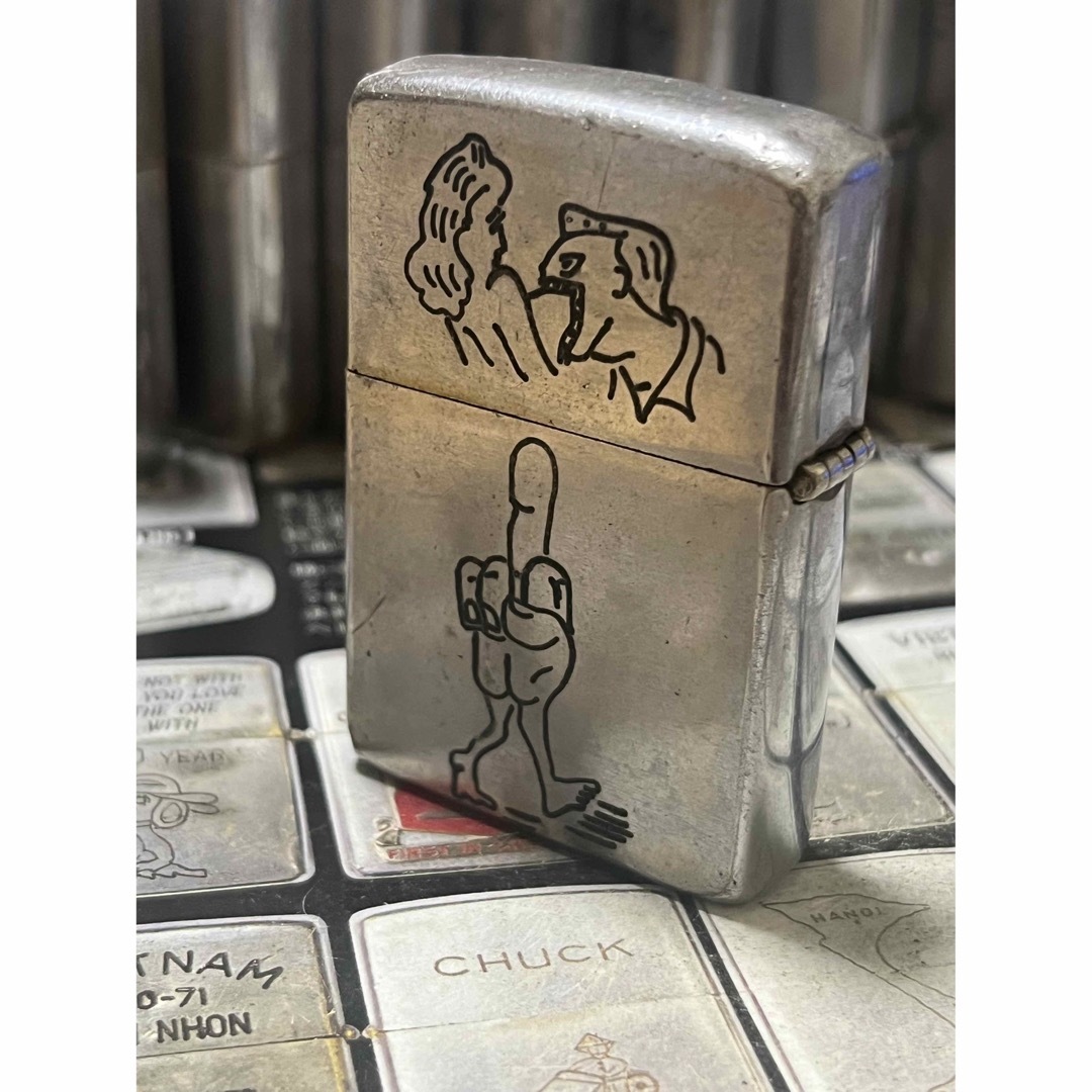 【ベトナムZIPPO】本物 1968年製ベトナムジッポー「ファックマン」