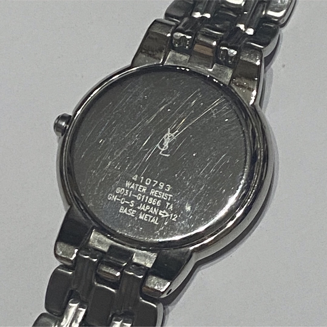 【美品】Yves Saint Laurent 腕時計 レディース シルバー  .