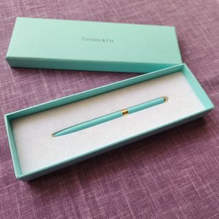 ティファニー(Tiffany & Co.)のティファニー ボールペン ティファニーブルー ラッカー パースペン 水 ゴールド(ペン/マーカー)