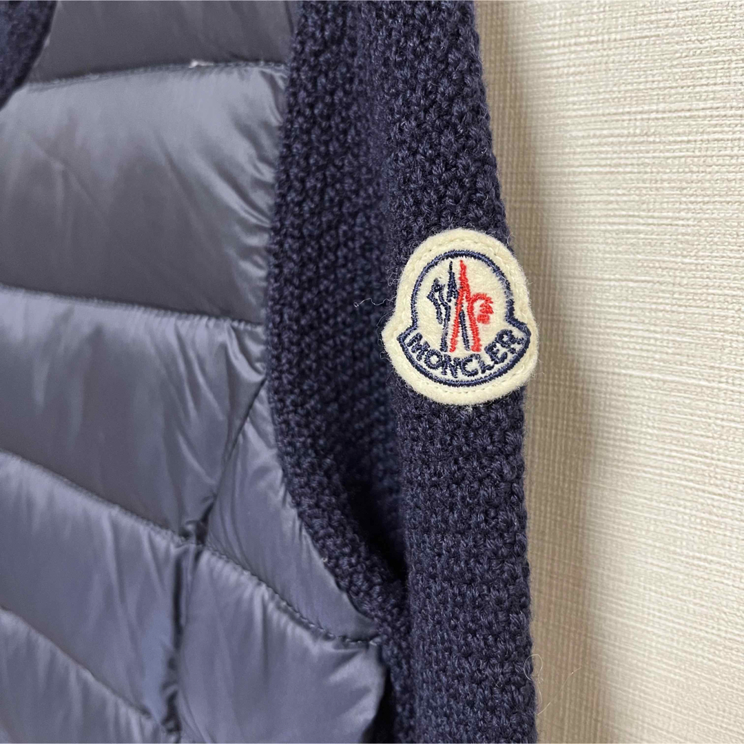 MONCLER - 極美品!MONCLER.ニットダウン.8A/130cm.ネイビーの MONCLER - 極美品!MONCLER.ニットダウン.8A/130cm.ネイビーの