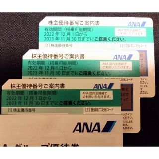 エーエヌエー(ゼンニッポンクウユ)(ANA(全日本空輸))のANA 株主優待　３枚(その他)