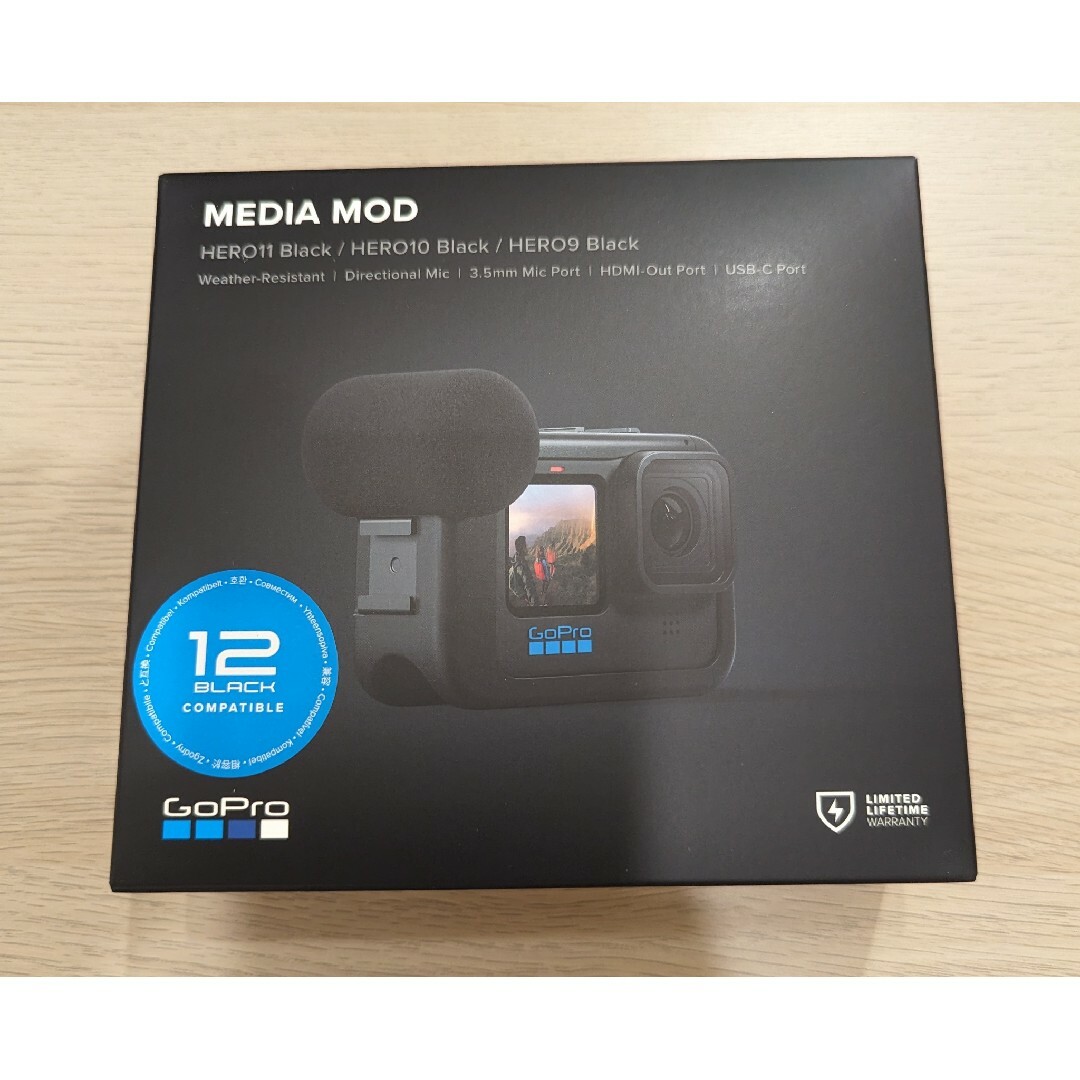 GoPro9【新品】 MEDIA MOD HERO9/10/11/12 ブラック