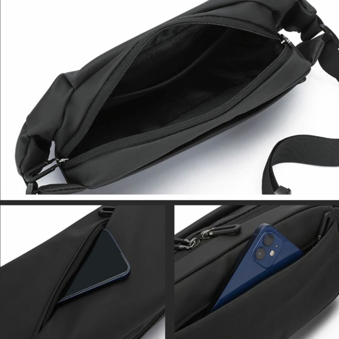 【新品未使用】高撥水 メンズ ボディバッグ  ウエストバッグ メンズのバッグ(ボディーバッグ)の商品写真