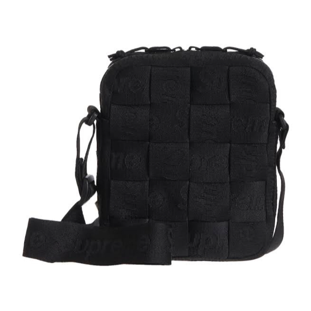 supreme woven shoulder bag black