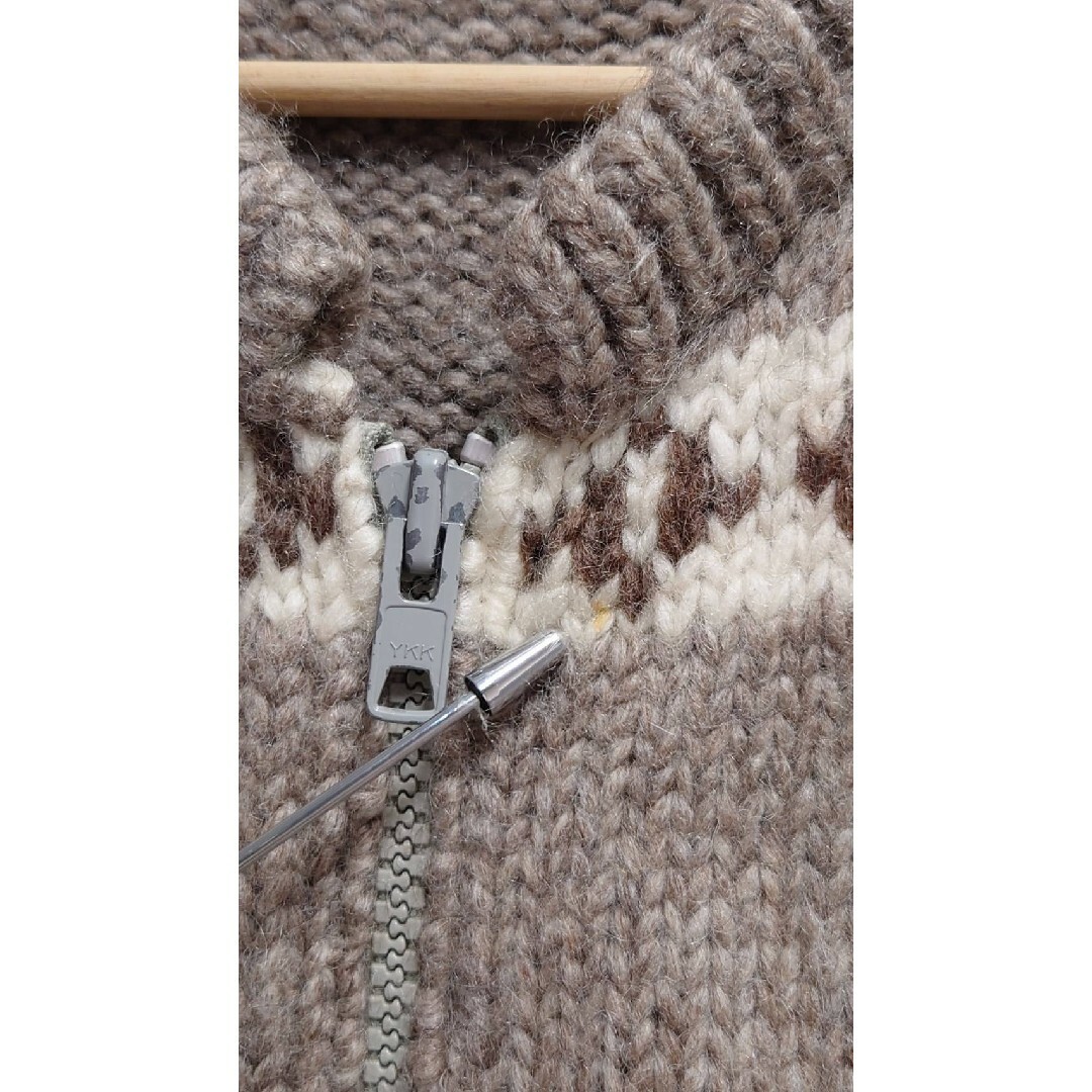 Jumpers ジップアップ カウチン ニット ベスト M イーグル柄 ...