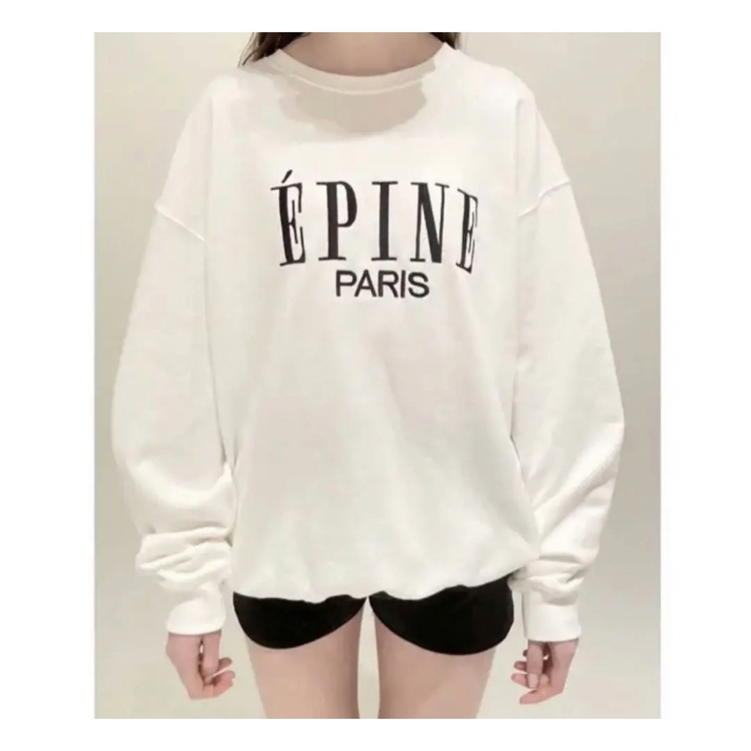 ÉPINE PARIS big sweat white×black スウェット | フリマアプリ ラクマ