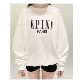 épine - ÉPINE PARIS big sweat white×black スウェットの通販 by ...