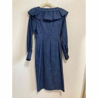 herlipto Denim Effect Ruffled Dressレディース