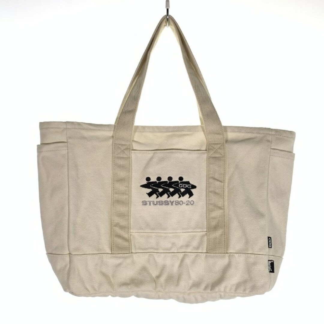 CDG コムデギャルソン STUSSY ステューシー 40th anniversary Canvas Tote 40周年 キャンバストートバッグ オフホワイト