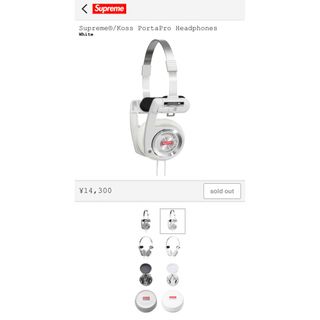 シュプリーム(Supreme)のSupreme Koss PortaPro Headphones white(ヘッドフォン/イヤフォン)