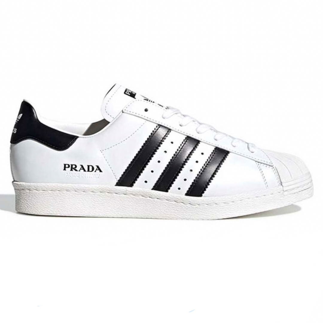 PRADA × adidas プラダ×アディダス スーパースター　白×黒28.5