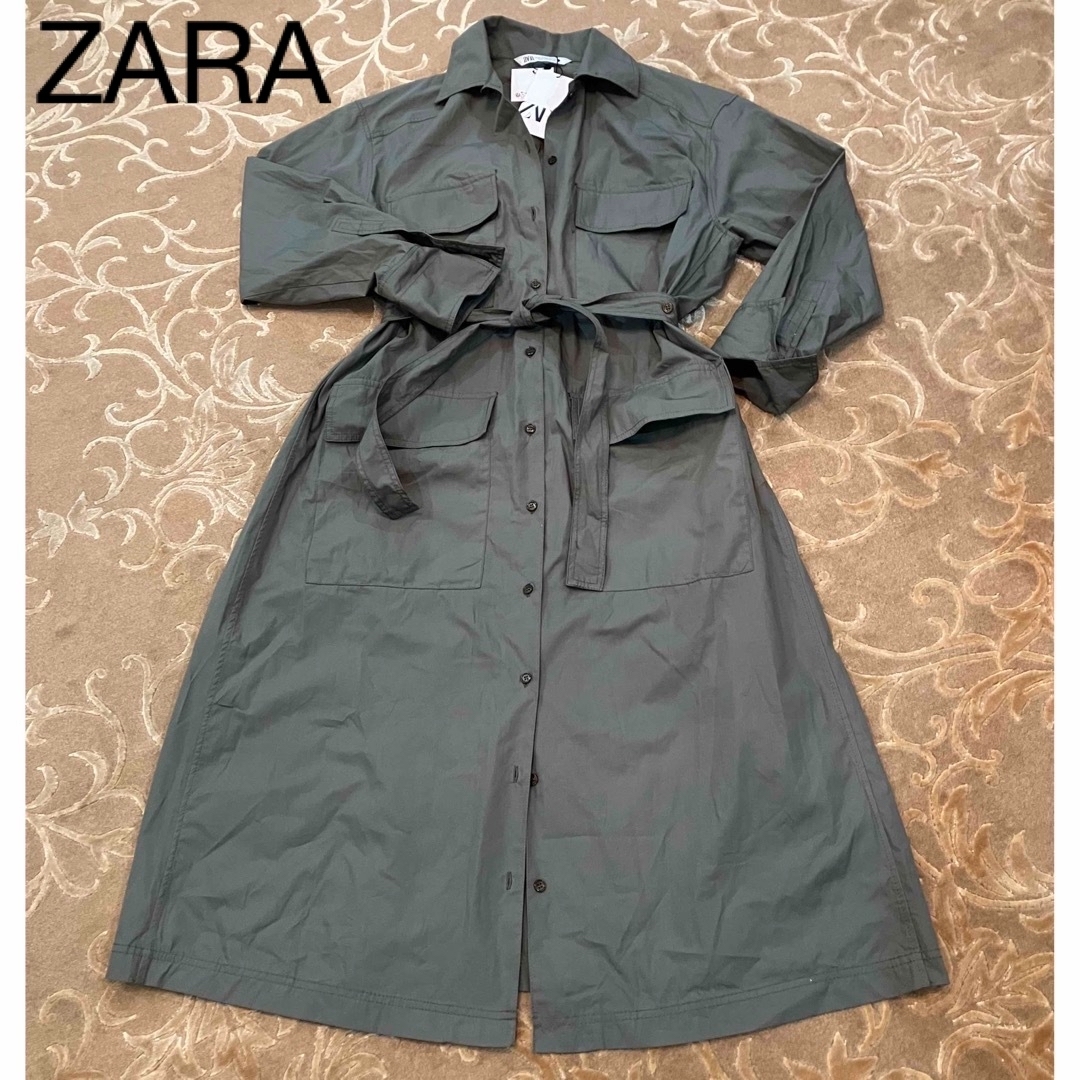 【新品未使用タグ付き】ZARA ザラ ワンピース カーキ