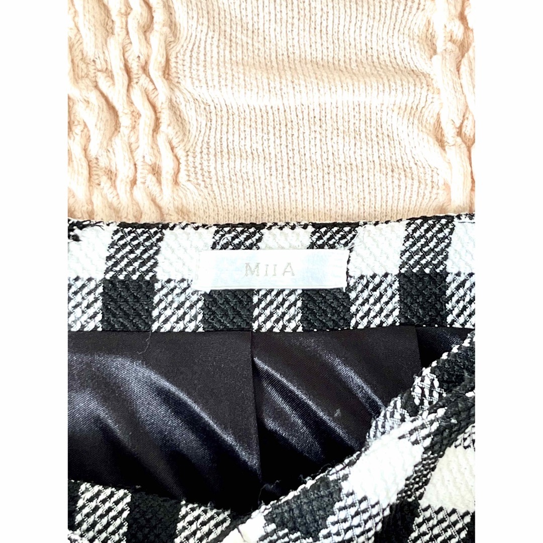 MIIA(ミーア)のミーアギンガムチェックスカート レディースのスカート(ミニスカート)の商品写真