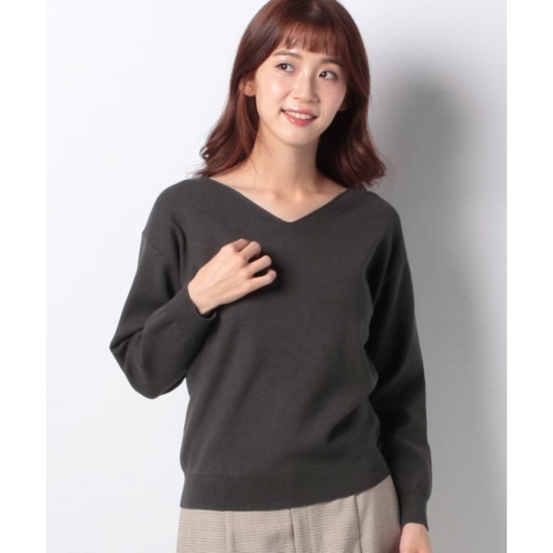 新品✨リランドチュール✨シンプルゆるVニット✨可愛く綺麗に着れる