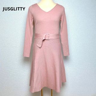 完売品【新品タグ付】JUSGLITTY ★上品なVネックワンピース