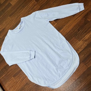 ギャップ(GAP)のGAP ロングTシャツ 長袖　スカイブルー　オーバーサイズ　M(Tシャツ(長袖/七分))