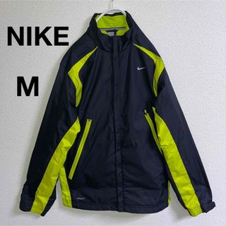 NIKEウインドブレーカー　ナイロンジャケット上のみ　M ブラック×イエロー