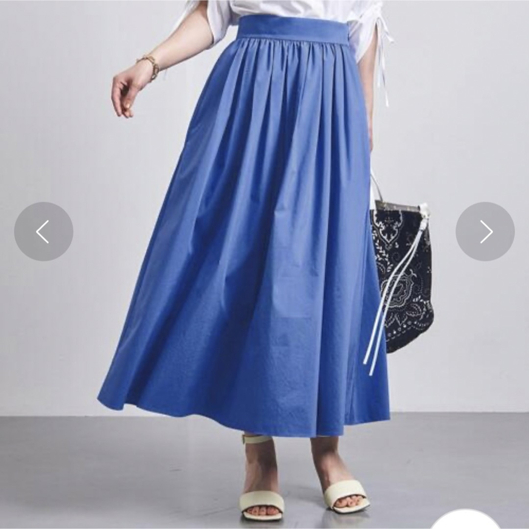 UNITED ARROWS(ユナイテッドアローズ)のUNITED ARROWS タック ギャザー フレアスカート レディースのスカート(ロングスカート)の商品写真