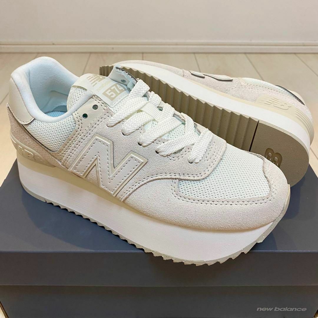 new balance 574 23.5cm 厚底