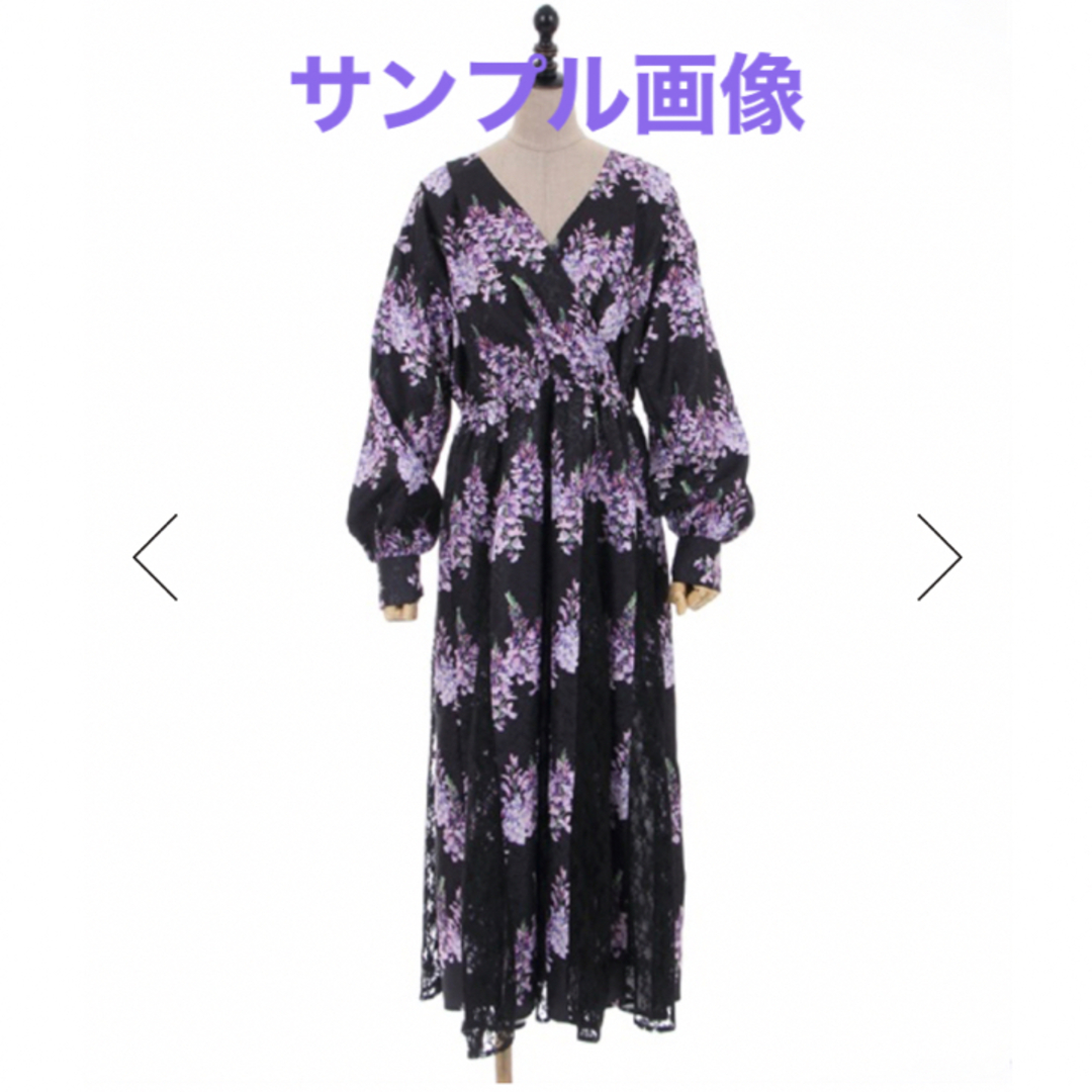 axes femme(アクシーズファム)の新品 未使用 タグ付き axes femme 紫式部 カシュクール ワンピース レディースのワンピース(ロングワンピース/マキシワンピース)の商品写真