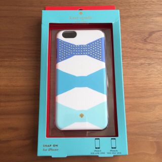 ケイトスペードニューヨーク(kate spade new york)の《新品》ケイトスペード iphone6ケース 水色リボン(iPhoneケース)