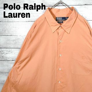 ポロラルフローレン(POLO RALPH LAUREN)の39V春秋 ポロラルフローレン 長袖シャツ ポニー刺繍 胸ポケットメンズ古着(シャツ)