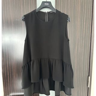 YOKO CHAN  No-sleeve Ruffle Shirt