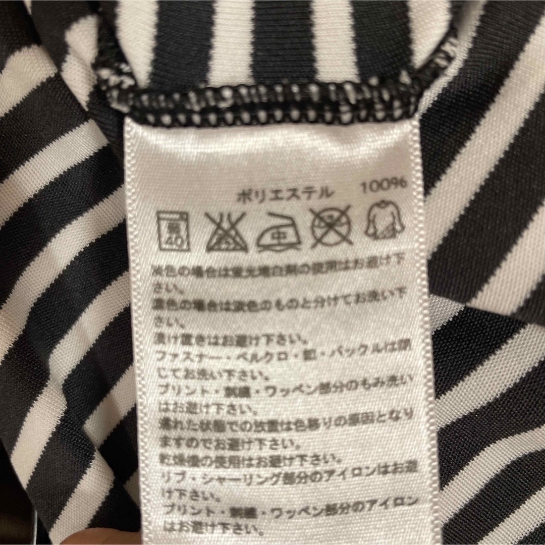 adidas(アディダス)のアディダス　半袖　Tシャツ　ボーダー　Lサイズ レディースのトップス(Tシャツ(半袖/袖なし))の商品写真