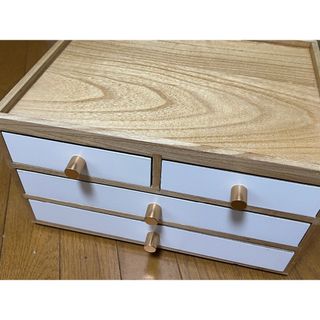 A4 収納 引き出し レターケース 木製 プリント収納 卓上 机上 おしゃれ ホ(オフィス用品一般)