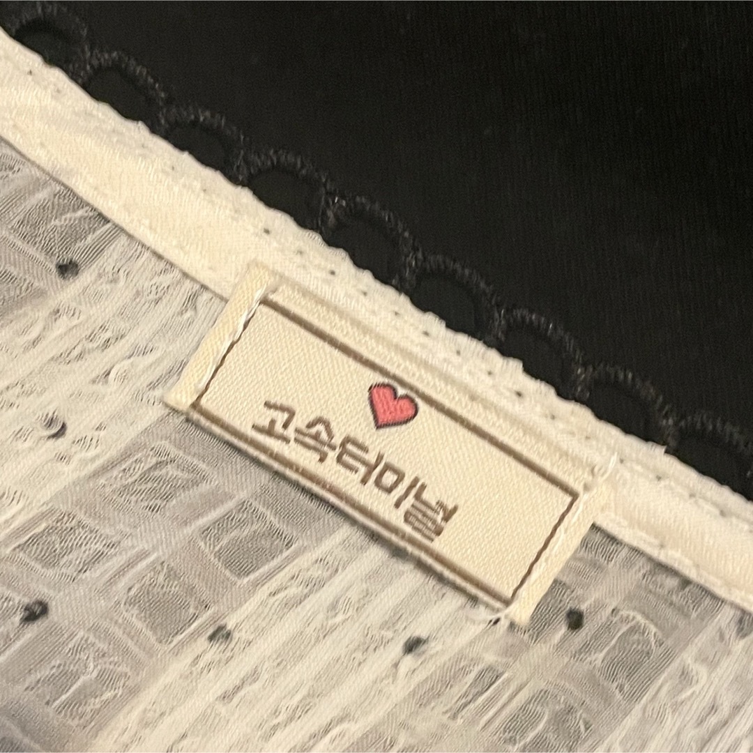 Kterminal ドット柄 フリル ブラウス フリーサイズ 韓国ファッション レディースのトップス(シャツ/ブラウス(半袖/袖なし))の商品写真