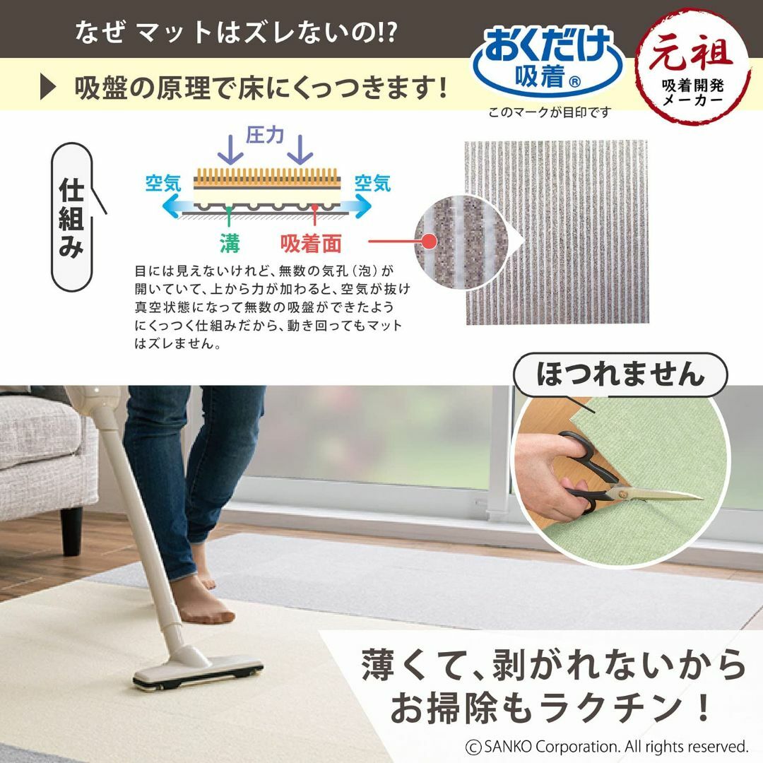 日本製 撥水 消臭 洗える】サンコー ずれない タイルカーペット 25×25cの通販 by ▷◁♡*｡ﾟ｜ラクマ