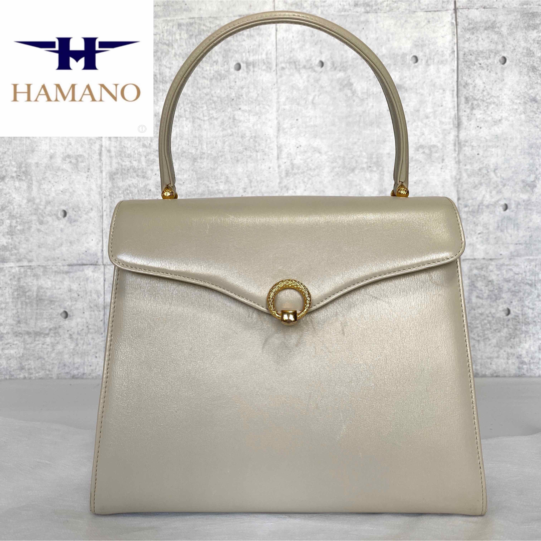 濱野皮革工藝/HAMANO - 【良品】HAMANO カーフレザー オフホワイト