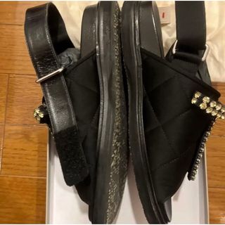 マルニフスベットサンダルスワロフスキーリボン美品38