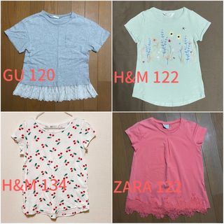 ザラキッズ(ZARA KIDS)の女の子　半袖Tシャツ4枚(Tシャツ/カットソー)