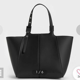 チャールズアンドキース(Charles and Keith)の新品　CHARLES & KEITH  Altea アルテア トートバッグ 黒(トートバッグ)