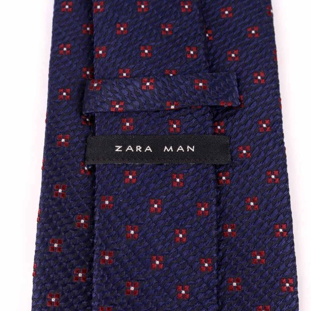 ZARA(ザラ)のザラ ブランドネクタイ 小紋柄 スクエア柄 メンズ ネイビー ZARA メンズのファッション小物(ネクタイ)の商品写真