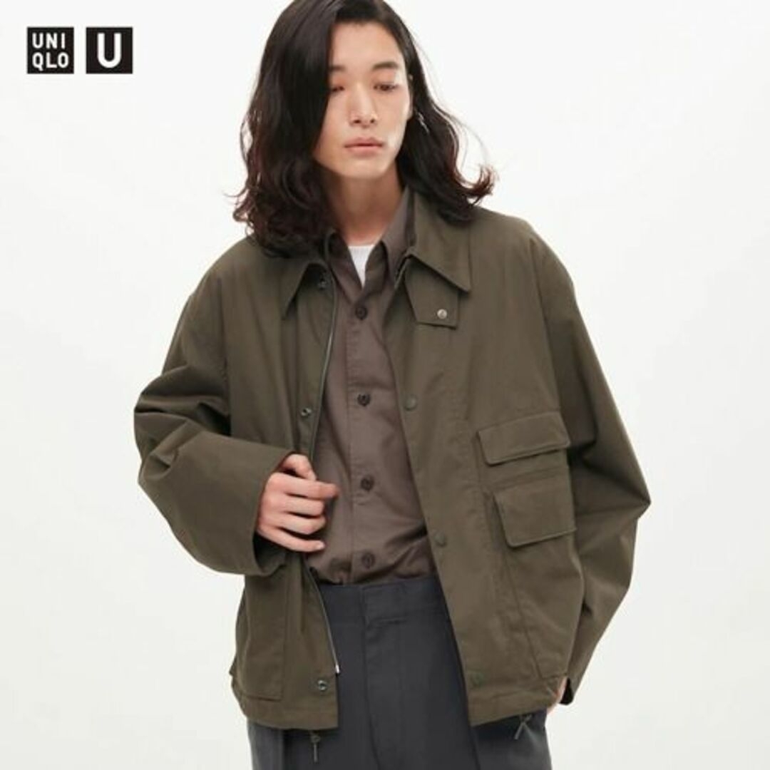 UNIQLO U ユーティリティショートブルゾン L カーキ