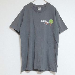 ギルタン(GILDAN)の【ギルダン】GILDAN☆メンズTシャツ（S）グレー　ロゴ　バックプリント　美品(Tシャツ/カットソー(半袖/袖なし))