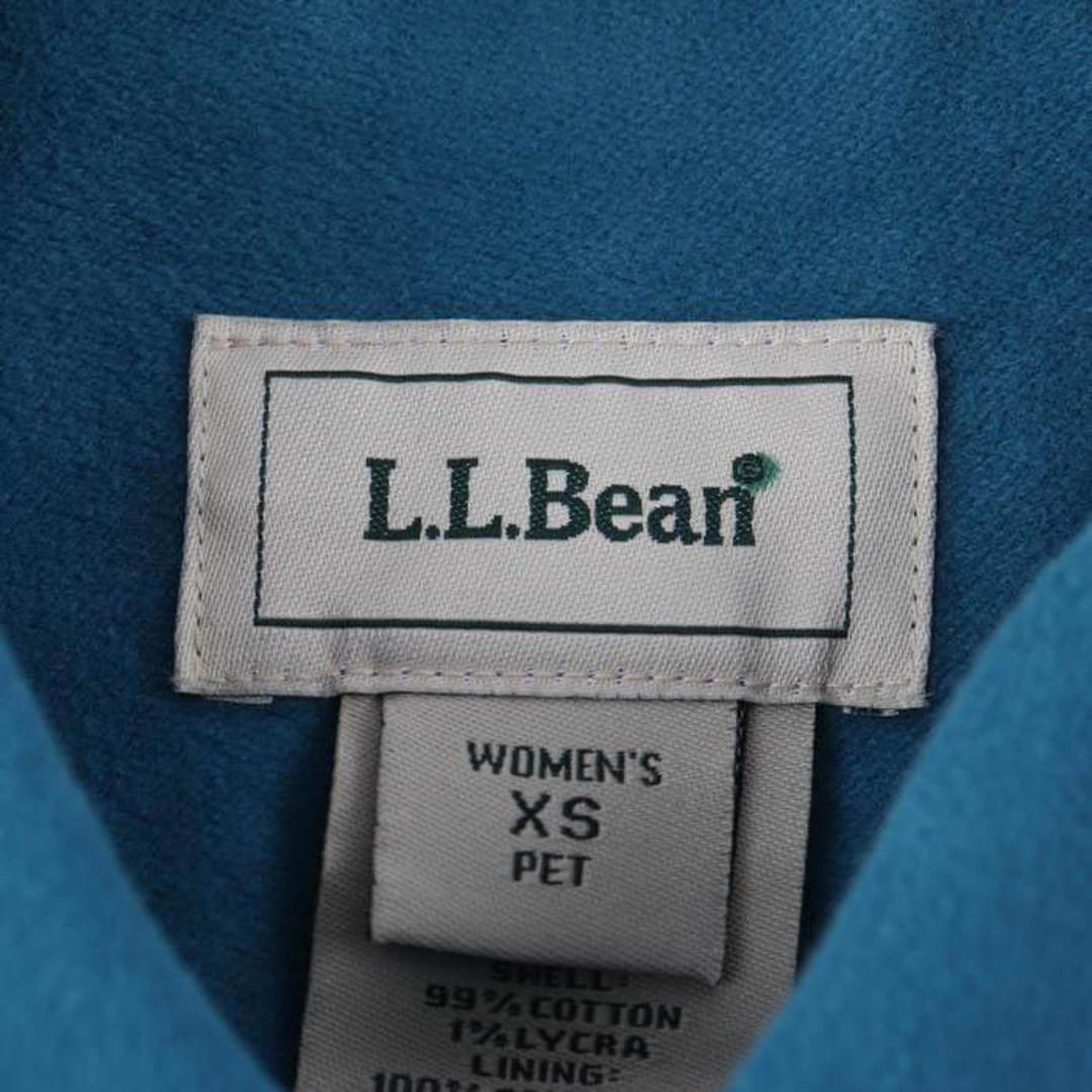 L.L.Bean(エルエルビーン)のエルエルビーン ブルゾン ジャケット ショート丈 ストレッチ 無地 アウター レディース XSサイズ ブルー L.L.Bean レディースのジャケット/アウター(ブルゾン)の商品写真
