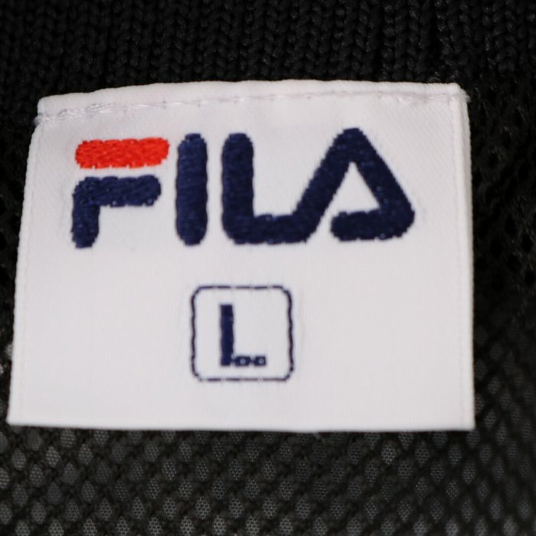 FILA(フィラ)のフィラ ナイロンジャケット ジャージ 中綿 フルジップ ロゴ 格子柄 スポーツ アウター レディース Lサイズ グレー FILA レディースのジャケット/アウター(ナイロンジャケット)の商品写真