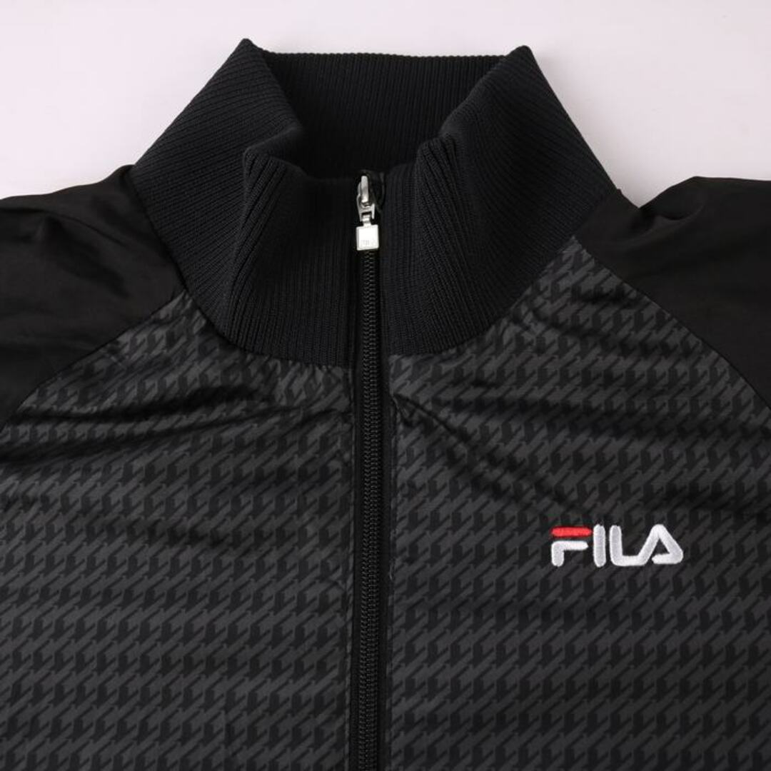 FILA(フィラ)のフィラ ナイロンジャケット ジャージ 中綿 フルジップ ロゴ 格子柄 スポーツ アウター レディース Lサイズ グレー FILA レディースのジャケット/アウター(ナイロンジャケット)の商品写真