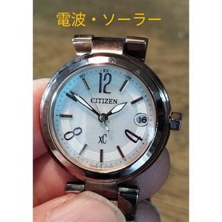 シチズン(CITIZEN)のAB19　シチズン・xC　電波・ソーラー時計　日付・耐磁(腕時計)